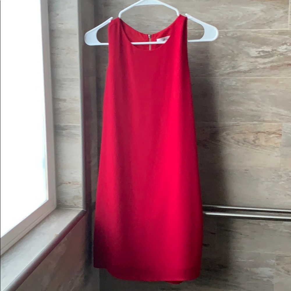 Red zip dress